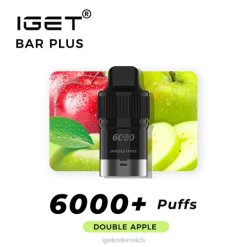 IGET Discount - Bar Plus Pod 6000 Züge 8BTV259 Doppelapfel