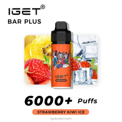 IGET Vape - Nikotinfreier Riegel plus Vape-Kit 8BTV368 Erdbeer-Kiwi-Eis