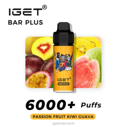 IGET Vape - Nikotinfreier Riegel plus Vape-Kit 8BTV375 Passionsfrucht-Kiwi-Guave