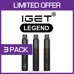 IGET Vape Sale - Legend - 4000 Züge - 3er-Pack 8BTV516
