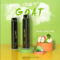 IGET Vape Sale - Ziege - 5000 Züge 8BTV572 doppelte Apfel-Limette