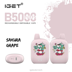 IGET Vape Shop - b5000 8BTV317 Sakura-Traube