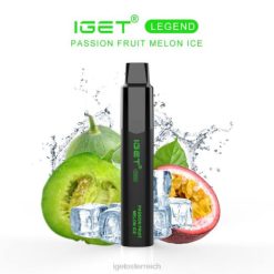 IGET Vape Shop - Legende - 4000 Züge 8BTV639 Passionsfrucht-Melonen-Eis