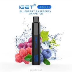 IGET Vape Shop - Legende - 4000 Züge 8BTV659 Blaubeer-Himbeer-Trauben-Eis
