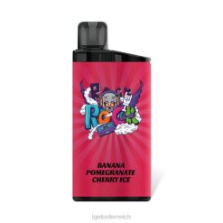 IGET Wholesale - Riegel 3500 Züge 8BTV295 Bananen-Granatapfel-Kirsch-Eis