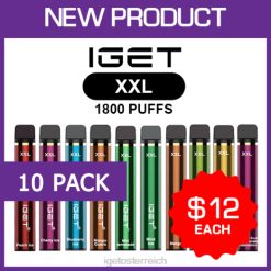 IGET Wholesale - xxl - 1800 Sprühstöße - 10er-Pack 8BTV479